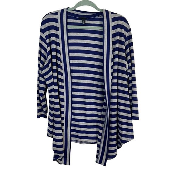 Torrid Sweater Women 2X Blue Striped Coastal Neutral Minimalist Old Money Preppy - Picture 1 of 10